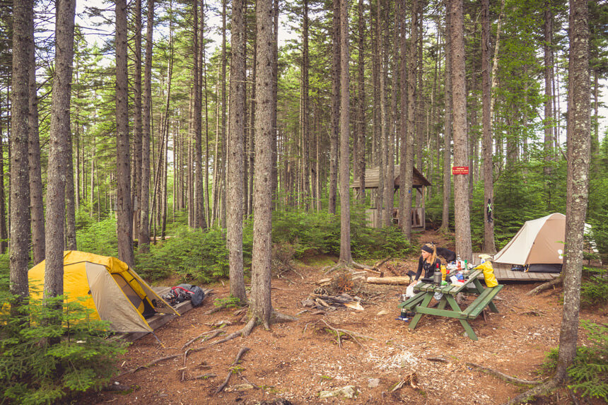 Camping rustique © Parc des Appalaches