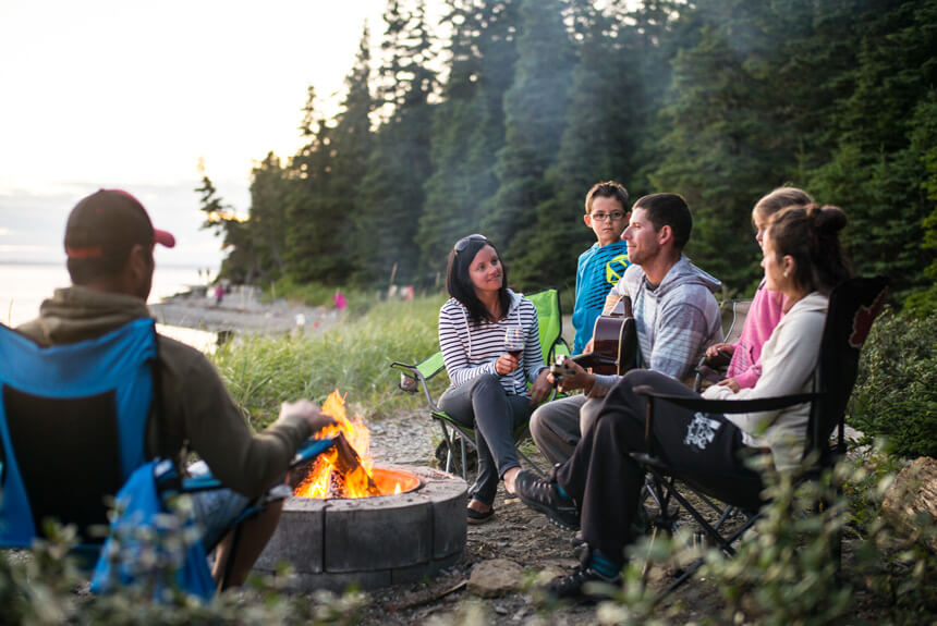 Camping au parc national de l'Archipel de Migan © Parcs Canada