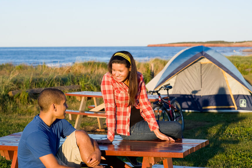 Camping au parc de l'Ile du Prince Edouard © Parcs Canada