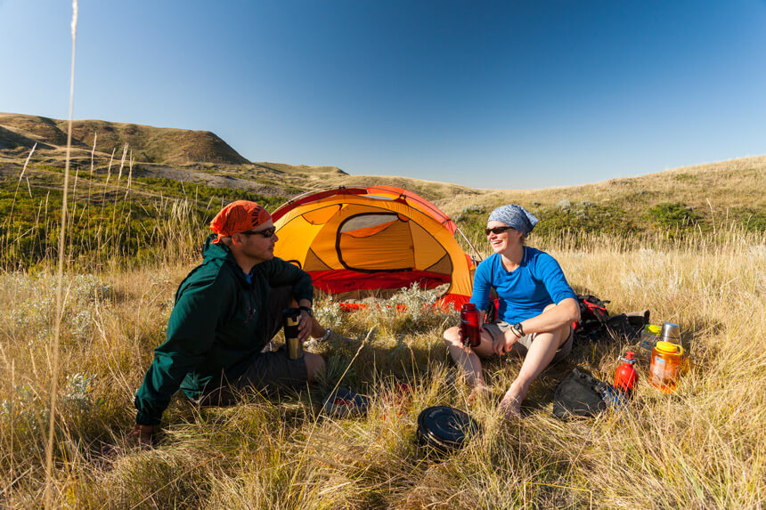 Camping au parc national des Prairies © Parcs Canada