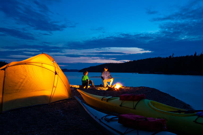 Camping au parc national de Terra-Nova © Parcs Canada