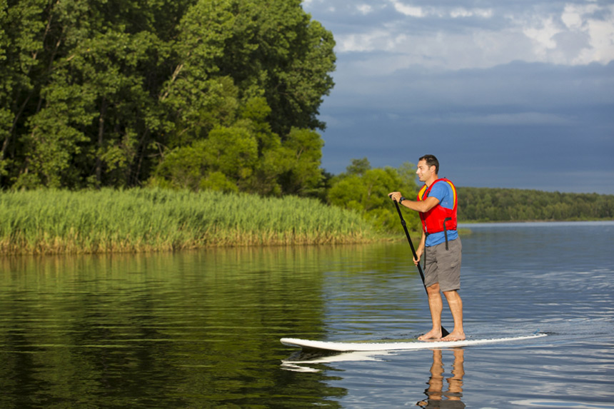 SUP dans le parc national Yamaska © Sepaq